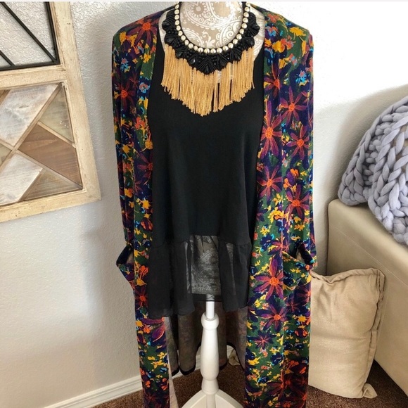 LuLaRoe Sweaters - LuLaRoe Floral Sarah Sweater Cardigan Size Medium